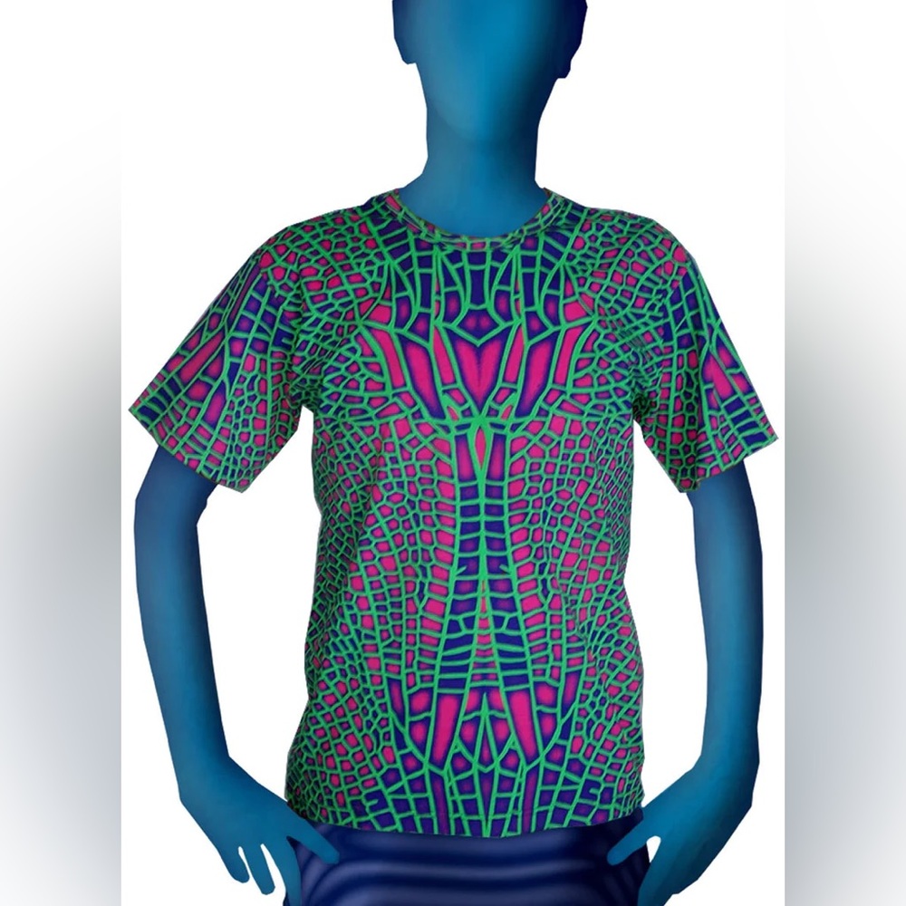 Space Tribe Acid Dragonfly UV Active 100% Cotton Shirt